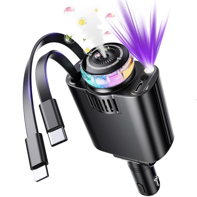 شارژر فندکی خودرو 45 وات 5 کاره مدل D1 STARLIGHT CAR CHARGER D1