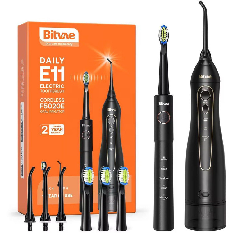 مسواک برقی Bitvae E11 به همراه واتر فلاسر F5020E – پک کامل بهداشت دهان و دندان