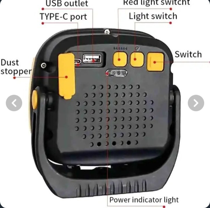 نورافکن شارژی چندمنظوره LED مدل W892