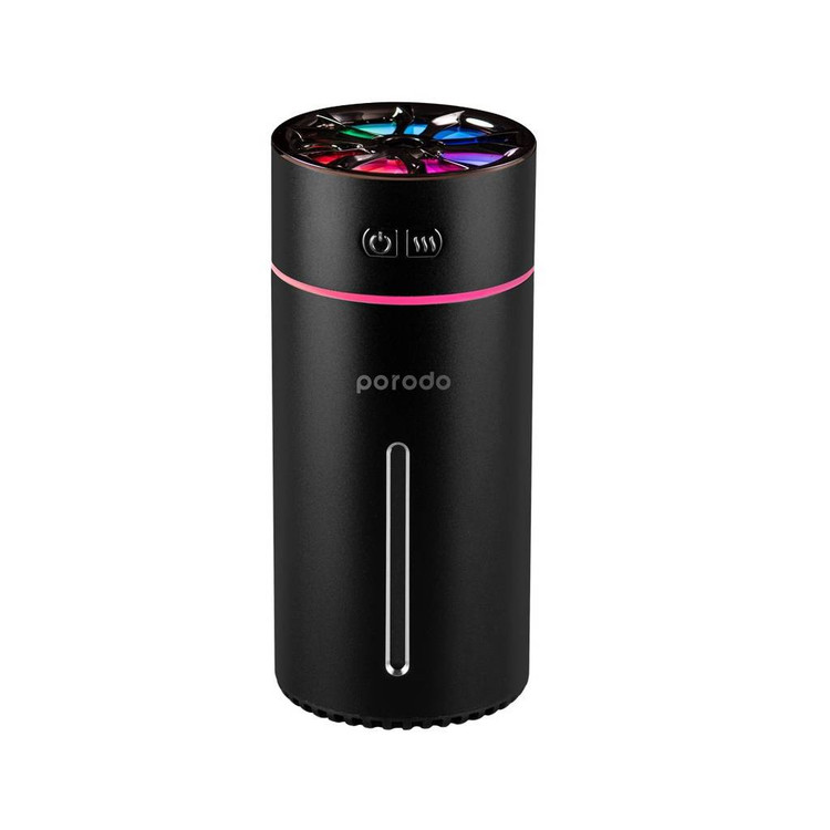 دستگاه بخور سرد و خوشبوکننده معطر خودرو Porodo مدل LFST031 | رطوبتساز شارژی با نورپردازی LED