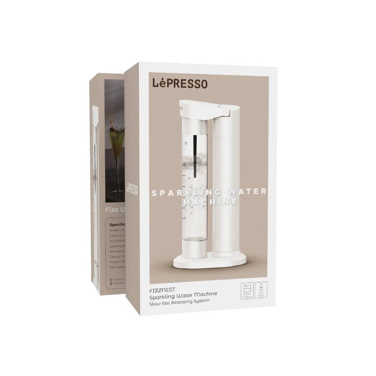 دستگاه آب گازدار ساز LePresso FIZZNEST | LePresso FIZZNEST Sparkling Water Maker