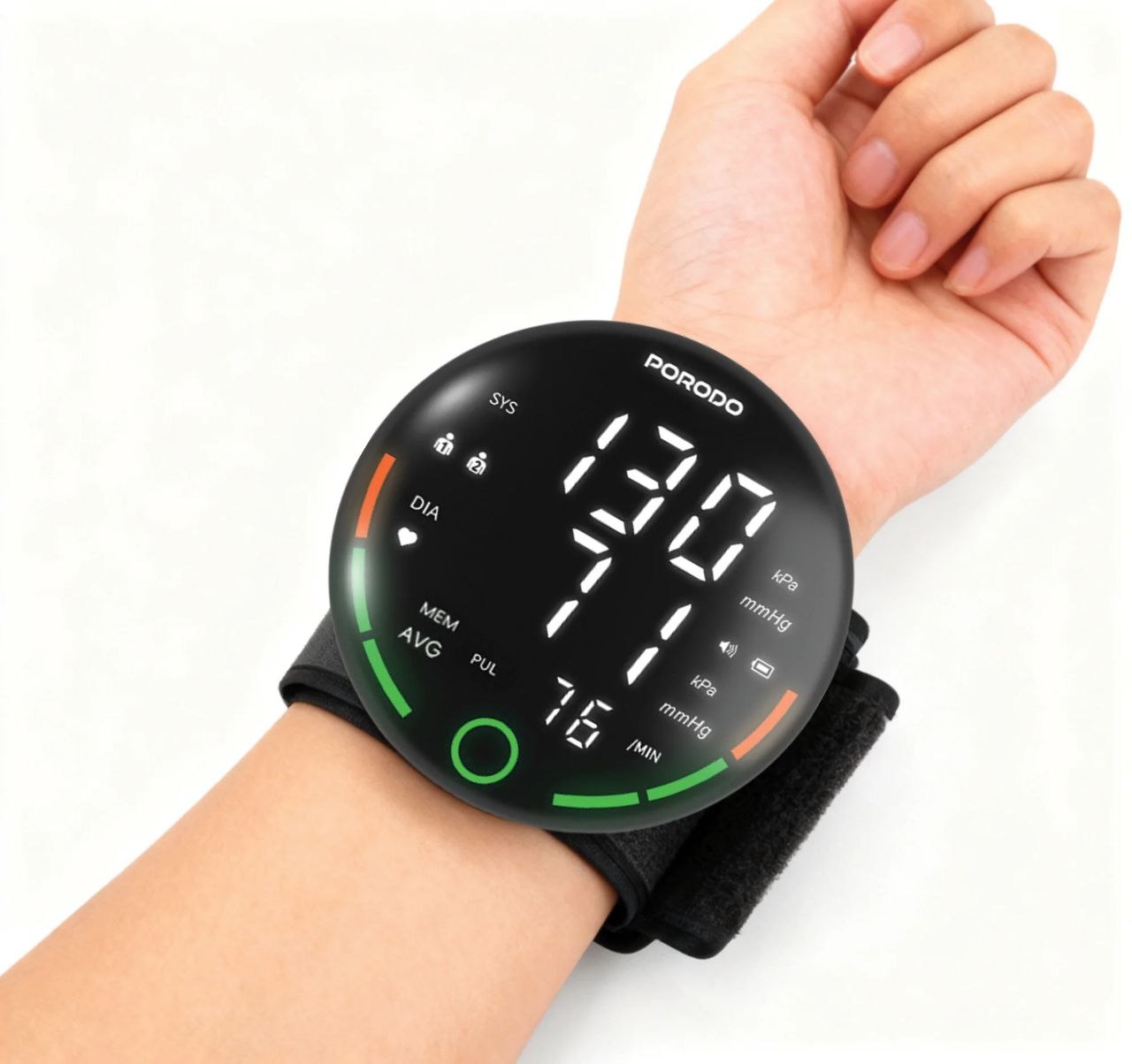 فشارسنج دیجیتالی مچی Porodo LiveOn-II مدل PDW01BBK
