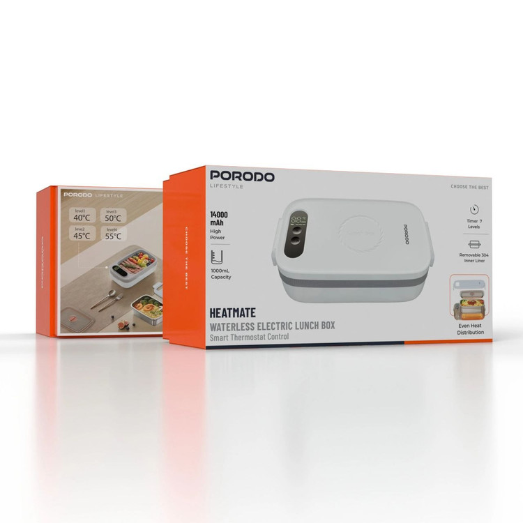 ظرف غذا شارژی برقی Porodo Lifestyle HeatMate FH3