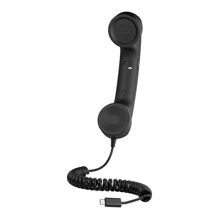 گوشی کلاسیک رومیزی Porodo مدل PD569BK با کانکتور Type-C