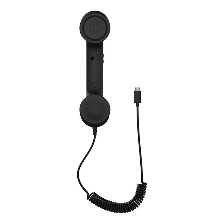 گوشی کلاسیک رومیزی Porodo مدل PD569BK با کانکتور Type-C